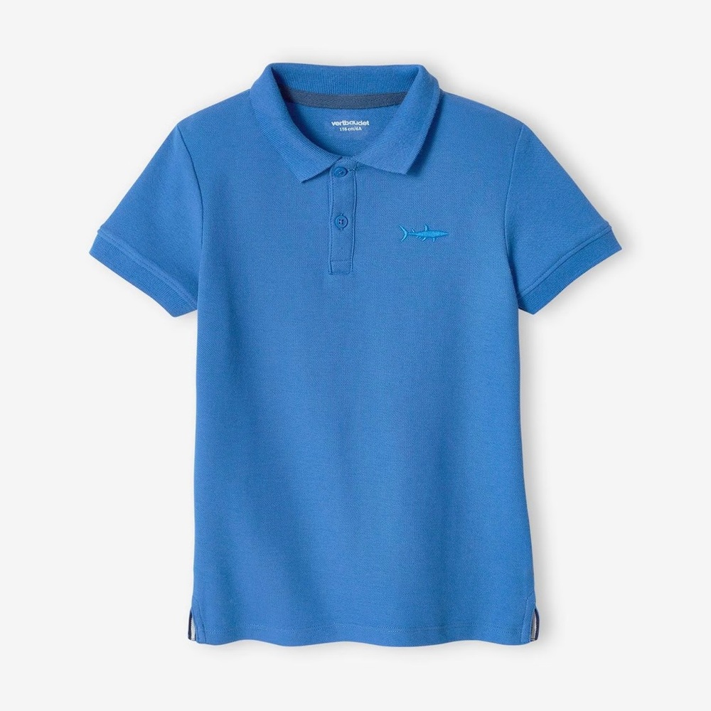 Vertbaudet Short Sleeve Polo (Blue) Size 116/6 (runs small - fits 5Y)